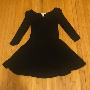 F21 Black Skater Dress, Size S